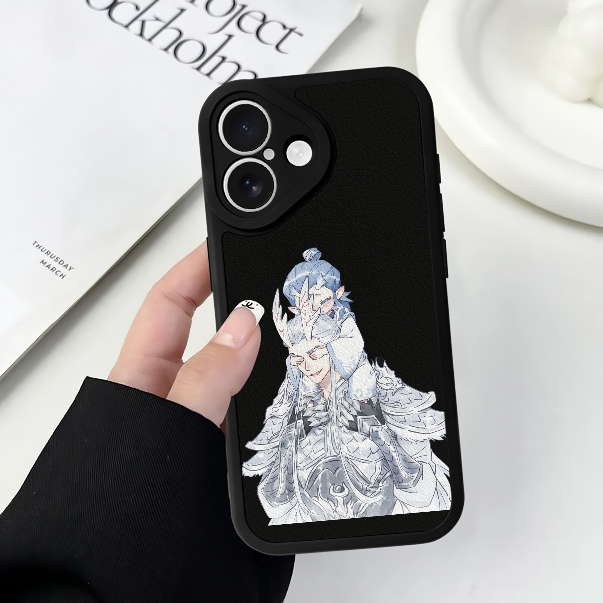 （画像用） Ne Zha 2 ナタ 魔童の大暴れ 【iPhone 16シリーズ対応】シリコンスマホケース（レザー調） 材質：シリコン
